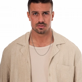 Oxzen ανδρική αλυσίδα ατσάλινη 4mm