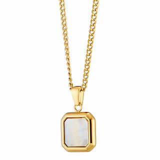 Oxzen ατσάλινο ανδρικό κολιέ με οπάλιο