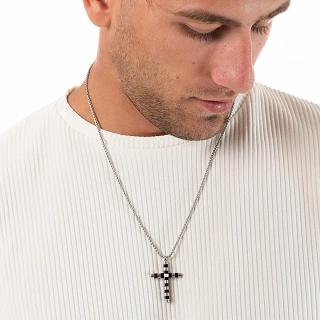 Oxzen σταυρός με αλυσίδα από ανοξείδωτο ατσάλι