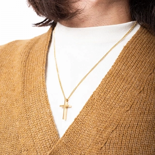 Oxzen ανδρικός σταυρός με αλυσίδα από ανοξείδωτο ατσάλι