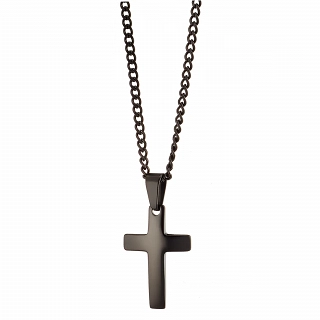 Oxzen ανδρικός σταυρός με αλυσίδα διακριτικός από ανοξείδωτο ατσάλι