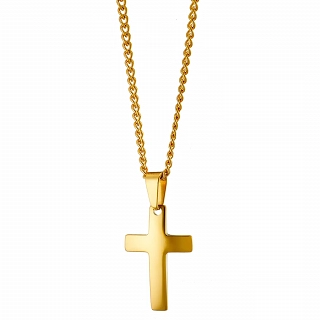 Oxzen ανδρικός σταυρός με αλυσίδα διακριτικός από ανοξείδωτο ατσάλι