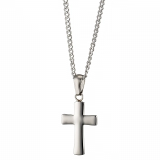 Oxzen ανδρικός σταυρός με αλυσίδα από ανοξείδωτο ατσάλι
