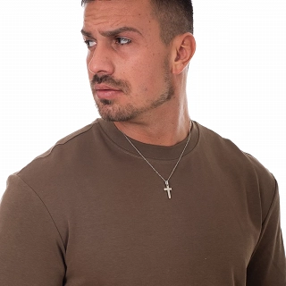 Κολιέ σταυρός ανδρικός από ανοξείδωτο ατσάλι