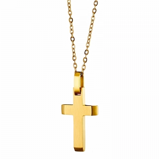 Κολιέ σταυρός ανδρικός από ανοξείδωτο ατσάλι