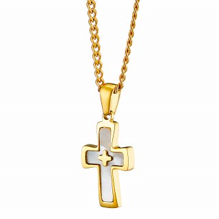 Oxzen ατσάλινος σταυρός με φίλντισι