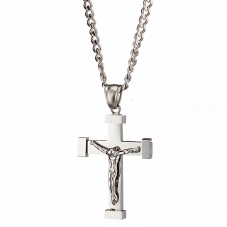 Σταυρός με αλυσίδα ατσάλι ανδρικός