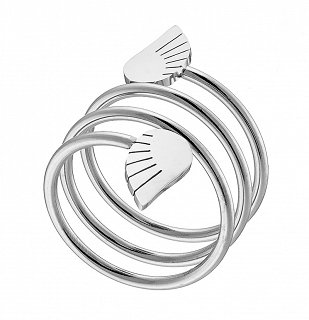 Δαχτυλίδι από ανοξείδωτο ατσάλι διπλό φτερό