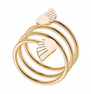 Δαχτυλίδι από ανοξείδωτο ατσάλι διπλό φτερό