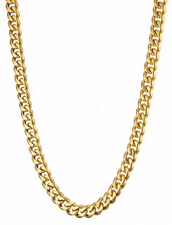 Oxzen Cuban Link αλυσίδα λαιμού unisex ατσάλινη με πλάτος 0,9cm