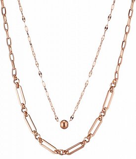 Κολιέ ατσάλι με διπλή αλυσίδα