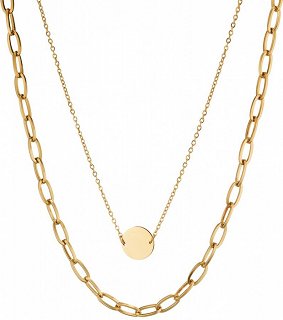 Κολιέ ατσάλι με διπλή αλυσίδα