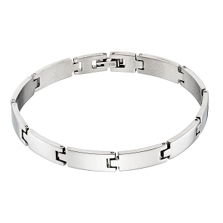 Βραχιόλι ανδρικό ατσάλινο ασημί