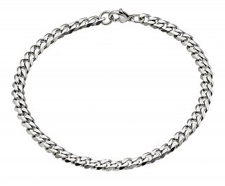 Βραχιόλι ατσάλινο αλυσίδα λεπτή 4mm