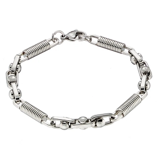 Βραχιόλι ανδρικό από ανοξείδωτο ατσάλι με στρογγυλή διατομή