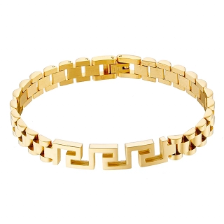 Βραχιόλι ανδρικό από ανοξείδωτο ατσάλι με μαίανδρο