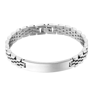 Βραχιόλι ανδρικό από ανοξείδωτο ατσάλι ταυτότητα