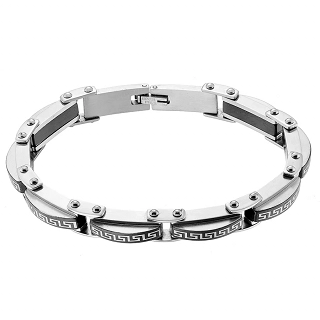 Βραχιόλι ανδρικό από ανοξείδωτο ατσάλι με μαίανδρο