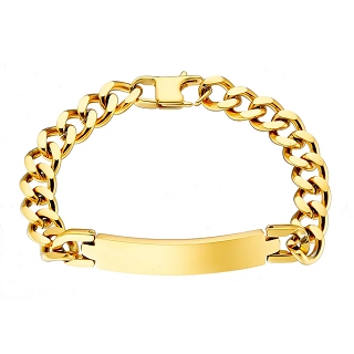 Βραχιόλι ανδρικό από ανοξείδωτο ατσάλι ταυτότητα