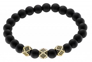 Βραχιόλι από ημιπολύτιμες ορυκτές πέτρες και επιχρυσωμένα στοιχεία