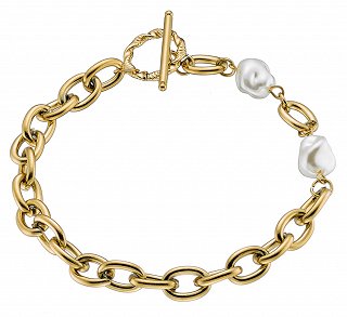 Βραχιόλι ατσάλινο με πέρλες