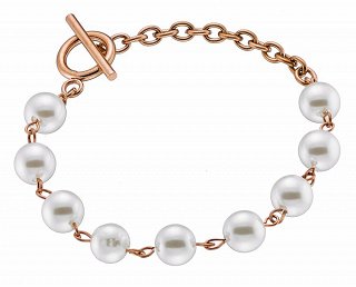 Βραχιόλι ατσάλινο με πέρλες