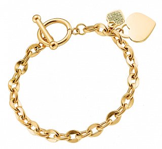 Βραχιόλι ατσάλινο με κρύσταλλα CZ