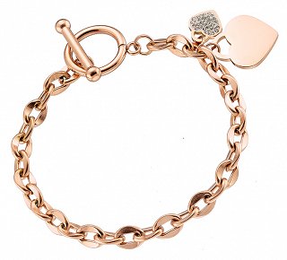 Βραχιόλι ατσάλινο με κρύσταλλα CZ