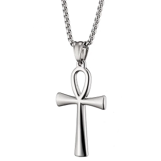 Σταυρός με αλυσίδα Unisex από ανοξείδωτο ατσάλι καθολικός