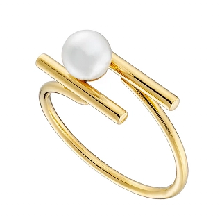 Γυναικείο δαχτυλίδι από ανοξείδωτο ατσάλι με πέρλα