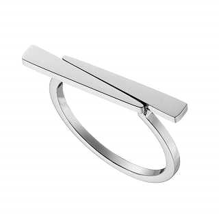 Γυναικείο δαχτυλίδι από ανοξείδωτο ατσάλι με ιδιαίτερο σχήμα