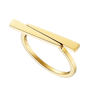 Γυναικείο δαχτυλίδι από ανοξείδωτο ατσάλι με ιδιαίτερο σχήμα