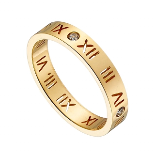 Γυναικείο δαχτυλίδι από ανοξείδωτο ατσάλι βέρα σκαλιστή με ένα λευκό ζιργκόν