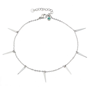 Αλυσίδα ποδιού ατσάλινη με κρεμαστά στοιχεία