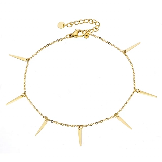 Αλυσίδα ποδιού ατσάλινη με κρεμαστά στοιχεία