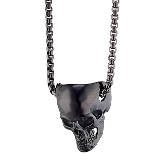 Κολιέ από ανοξείδωτο ατσάλι Unisex νεκροκεφαλή