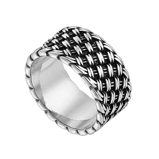 Δαχτυλίδι βέρα ανδρική από ανοξείδωτο ατσάλι, σκαλιστή