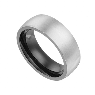 Δαχτυλίδι βέρα ανδρική από ανοξείδωτο ατσάλι, ματ
