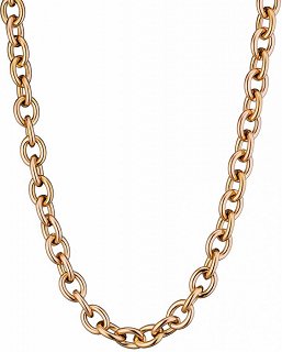 Oxzen αλυσίδα ατσάλινη σε ροζ χρυσό φαρδιά