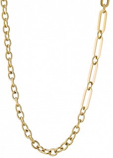 Κολιέ ατσάλινο με 2 διαφορετικές αλυσίδες