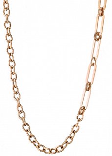 Κολιέ ατσάλινο με 2 διαφορετικές αλυσίδες