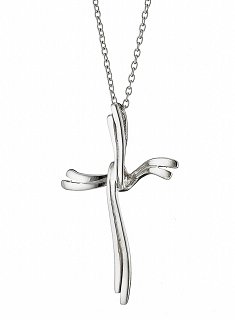 Oxzen κολιέ ασημένιο σταυρός