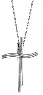 Oxzen κολιέ ασημένιο σταυρός