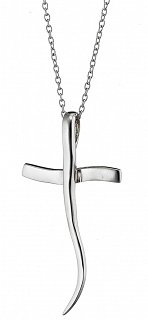 Oxzen κολιέ ασημένιο σταυρός