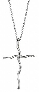 Oxzen κολιέ ασημένιο σταυρός