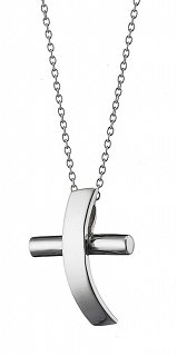 Oxzen κολιέ ασημένιο σταυρός