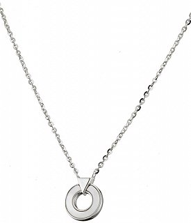 Oxzen κολιέ ασημένιο με φίλντισι