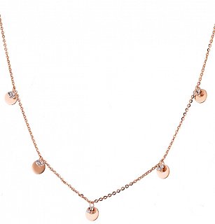 Oxzen κολιέ ασημένιο με πέτρες ζιργκόν