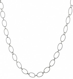 Oxzen κολιέ ασημένιο διαμανταρισμένο