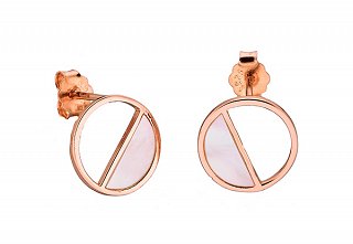 Oxzen σκουλαρίκια καρφωτά ασημένια με φίλντισι